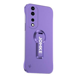 For Honor 70 Baking Varnish 360 Rotate Holder No Frame PC Phone Case(Purple)