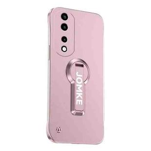 For Honor 70 Baking Varnish 360 Rotate Holder No Frame PC Phone Case(Pink)