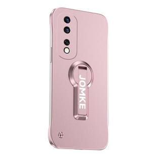 For Honor 80 Baking Varnish 360 Rotate Holder No Frame PC Phone Case(Pink)