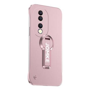 For Honor 90 Baking Varnish 360 Rotate Holder No Frame PC Phone Case(Pink)