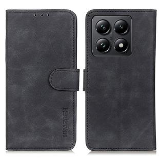 For Xiaomi 14T Pro KHAZNEH Retro Texture Flip Leather Phone Case(Black)