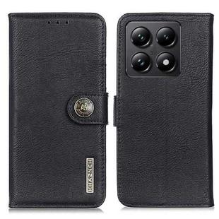 For Xiaomi 14T Pro KHAZNEH Cowhide Texture Horizontal Flip Leather Phone Case(Black)