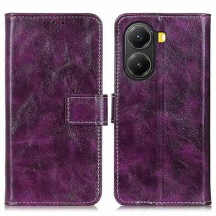 For Xiaomi Poco X7 Pro Retro Crazy Horse Texture Leather Phone Case(Purple)