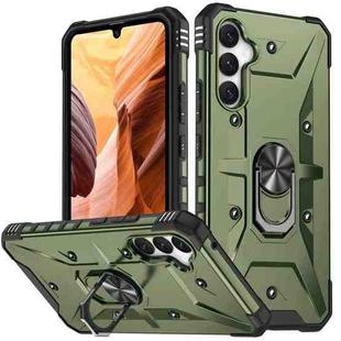 For Samsung Galaxy A34 5G Ring Holder Phone Case(Army Green)