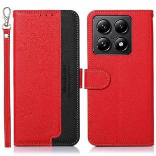 For Xiaomi 14T Pro KHAZNEH Litchi Texture Leather RFID Phone Case(Red)