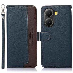 For Xiaomi Poco X7 Pro KHAZNEH Litchi Texture Leather RFID Phone Case(Blue)
