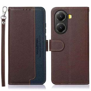 For Xiaomi Poco X7 Pro KHAZNEH Litchi Texture Leather RFID Phone Case(Brown)