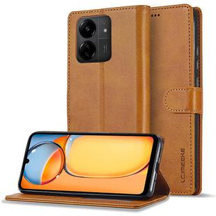 For Xiaomi 14T LC.IMEEKE Calf Texture Leather Phone Case(Brown)