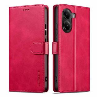 For Xiaomi Poco X7 Pro LC.IMEEKE Calf Texture Leather Phone Case(Red)