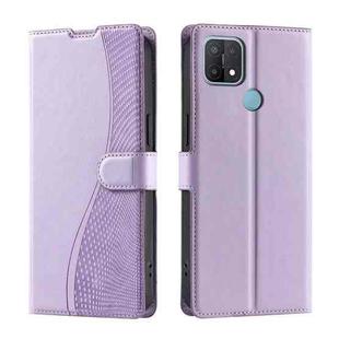 For OPPO A35 / A15 / A15S Voltage Ultra-thin Dot Leather Phone Case(Purple)