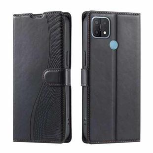 For OPPO A35 / A15 / A15S Voltage Ultra-thin Dot Leather Phone Case(Black)