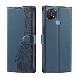 For OPPO A35 / A15 / A15S Voltage Ultra-thin Dot Leather Phone Case(Blue)