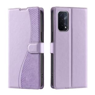 For OPPO A93 5G / A74 5G / A54 5G Voltage Ultra-thin Dot Leather Phone Case(Purple)