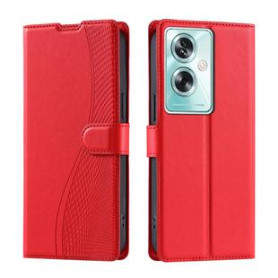 For OPPO A79 5G Global Voltage Ultra-thin Dot Leather Phone Case(Red)