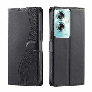 For OPPO A79 5G Global Voltage Ultra-thin Dot Leather Phone Case(Black)