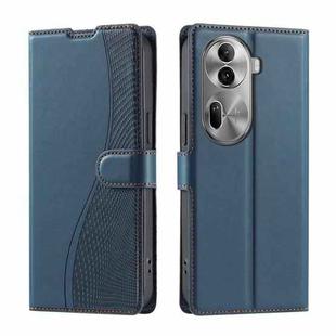 For OPPO Reno11 Pro Global Voltage Ultra-thin Dot Leather Phone Case(Blue)