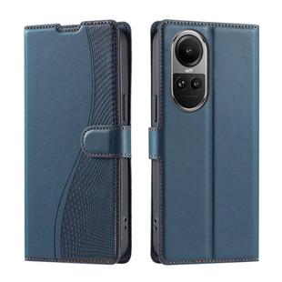 For OPPO Reno10 / Reno10 Pro Global Voltage Ultra-thin Dot Leather Phone Case(Blue)