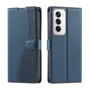 For OPPO Reno12 Pro 5G Global Voltage Ultra-thin Dot Leather Phone Case(Blue)