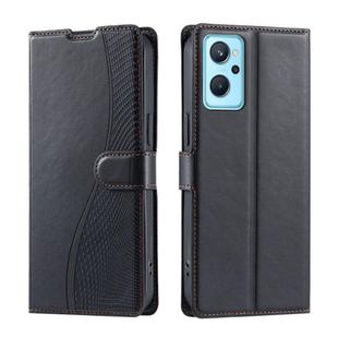 For OPPO A36 / A76 / A96 4G / K10 4G Voltage Ultra-thin Dot Leather Phone Case(Black)