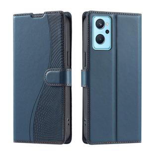 For OPPO A36 / A76 / A96 4G / K10 4G Voltage Ultra-thin Dot Leather Phone Case(Blue)