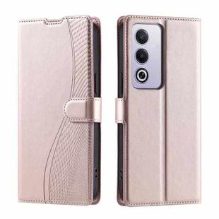 For OPPO A80 5G Voltage Ultra-thin Dot Leather Phone Case(Rose Gold)