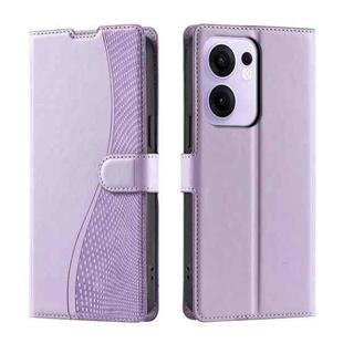 For OPPO Reno13 F 5G Global/ 4G India Voltage Ultra-thin Dot Leather Phone Case(Purple)