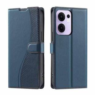For OPPO Reno13 F 5G Global/ 4G India Voltage Ultra-thin Dot Leather Phone Case(Blue)