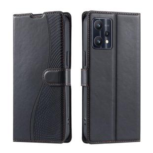 For Realme 9 4G / 9 Pro+ Voltage Ultra-thin Dot Leather Phone Case(Black)