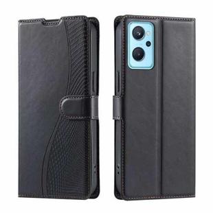 For Realme 9i 4G Voltage Ultra-thin Dot Leather Phone Case(Black)