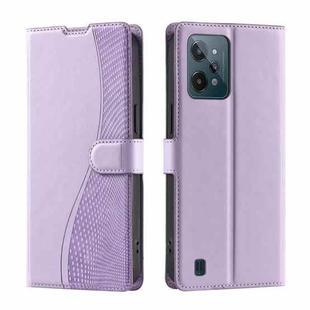 For Realme C31 4G Voltage Ultra-thin Dot Leather Phone Case(Purple)