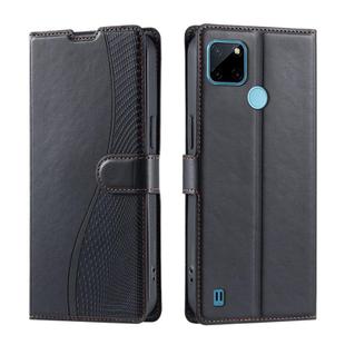 For Realme C21Y / C25Y Voltage Ultra-thin Dot Leather Phone Case(Black)