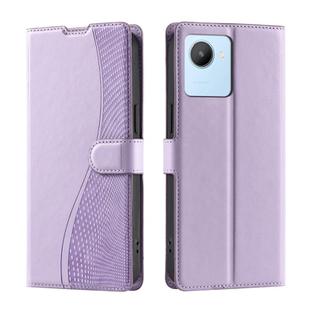 For Realme C30 4G / C30s Voltage Ultra-thin Dot Leather Phone Case(Purple)