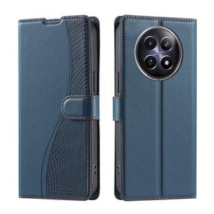 For Realme 12 5G Global Voltage Ultra-thin Dot Leather Phone Case(Blue)