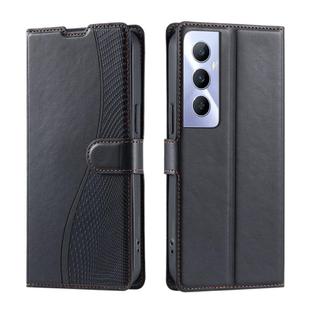 For Realme C65 4G Global Voltage Ultra-thin Dot Leather Phone Case(Black)