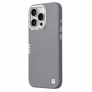 For iPhone 16 Pro TGVIS VIDA Series MagSafe Magnetic PU Leather Phone Case(Grey)