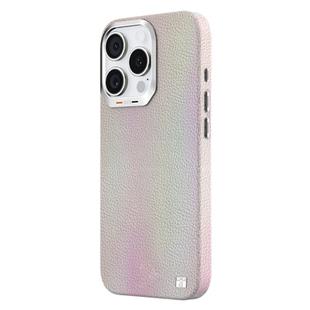 For iPhone 16 Pro TGVIS VIDA Series MagSafe Magnetic PU Leather Phone Case(White)