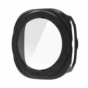 For Samsung Galaxy Watch Ultra 47mm Tempered Glass Film Integrated PC Watch Protective Case(Black)