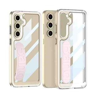 For Samsung Galaxy S24 FE 5G GKK Space Silicone Wristband Phone Case(Pink)