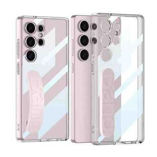 For Samsung Galaxy S25 Ultra 5G GKK Space Silicone Wristband Phone Case(Pink)