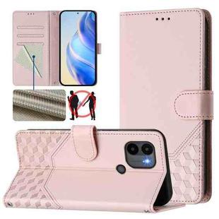 For Redmi A1+ / A2+ Honeycomb Embossing RFID Leather Phone Case(Pink)