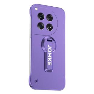 For OnePlus 12 Baking Varnish 360 Rotate Holder No Frame PC Phone Case(Purple)