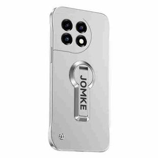 For OnePlus Ace 2 Baking Varnish 360 Rotate Holder No Frame PC Phone Case(Silver)