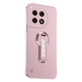 For OnePlus Ace 3 Baking Varnish 360 Rotate Holder No Frame PC Phone Case(Pink)