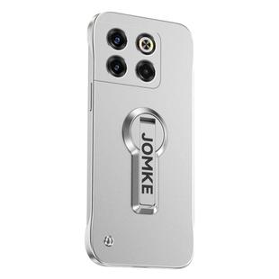 For OnePlus Ace Pro Baking Varnish 360 Rotate Holder No Frame PC Phone Case(Silver)