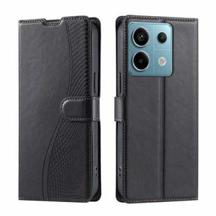 For Xiaomi Poco X6 Pro 5G Global Voltage Ultra-thin Dot Leather Phone Case(Black)