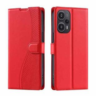 For Xiaomi Poco F5 Voltage Ultra-thin Dot Leather Phone Case(Red)