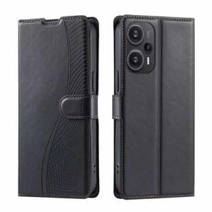 For Xiaomi Poco F5 Voltage Ultra-thin Dot Leather Phone Case(Black)