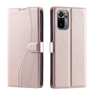 For Xiaomi Poco M5s 4G Global Voltage Ultra-thin Dot Leather Phone Case(Rose Gold)