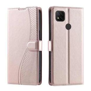 For Xiaomi Poco C31 / Redmi 9C Voltage Ultra-thin Dot Leather Phone Case(Rose Gold)