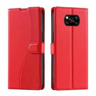 For Xiaomi Poco X3 / X3 Pro / X3 NFC Voltage Ultra-thin Dot Leather Phone Case(Red)